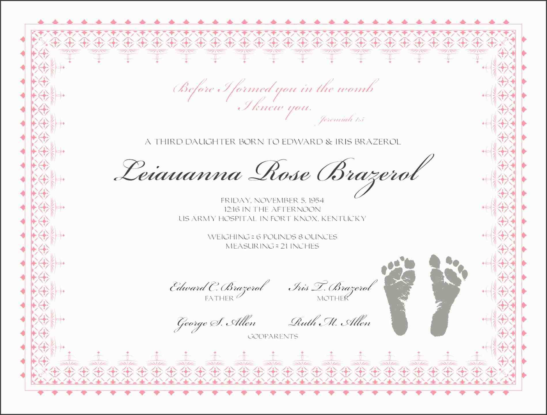 Reborn Birth Certificate Template Free Regarding Baby Doll Birth Certificate Template