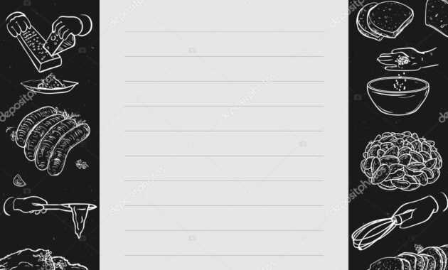 Recipe Card Cookbook Page Design Template Hands Preparing throughout Recipe Card Design Template