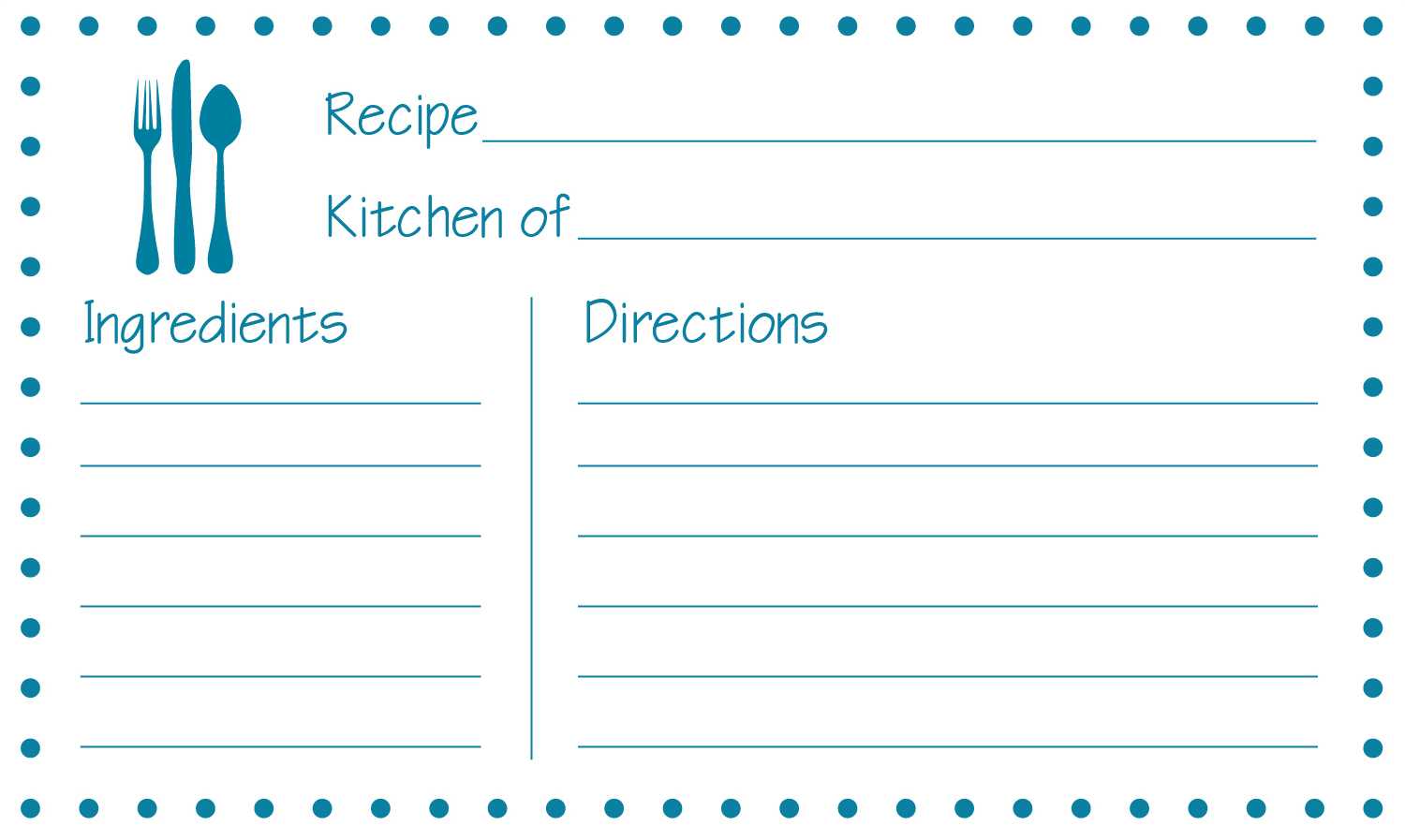 Recipe Card Template Free ] – 21 Classic Recipe Card A Within 4X6 Photo Card Template Free