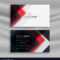 Red And Black Creative Business Card Template Within Web Design Business Cards Templates