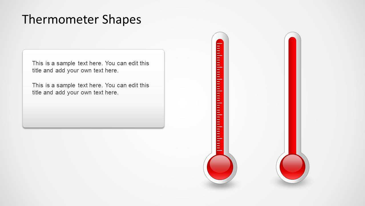 Red Thermometer Shape Template For Powerpoint – Slidemodel In Powerpoint Thermometer Template
