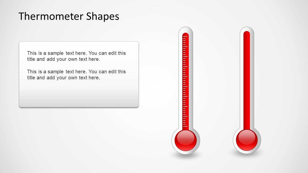 Red Thermometer Shape Template For Powerpoint – Slidemodel Regarding Thermometer Powerpoint Template