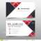 Red Triangle Corporate Business Card, Name Card Template With Buisness Card Template