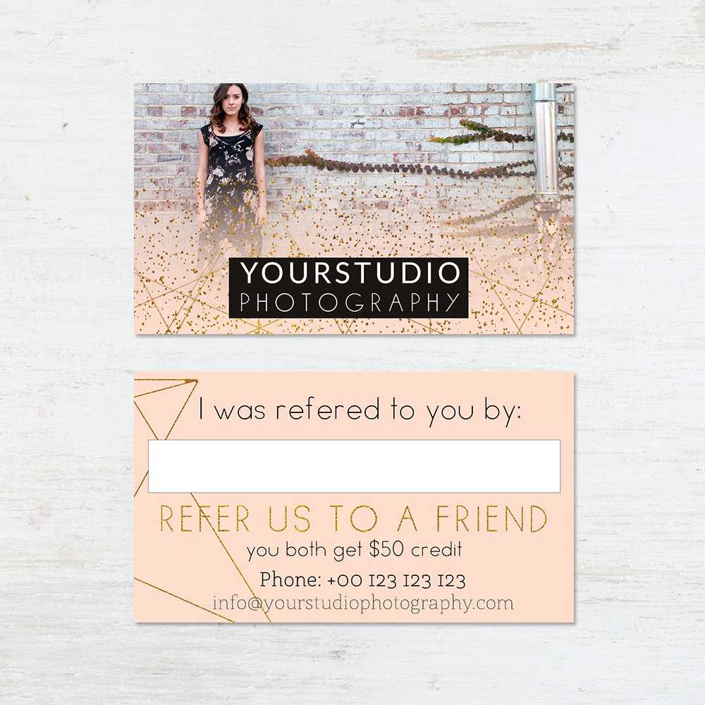 Referral Card Template | Pastel Greetings For Referral Card Template Free