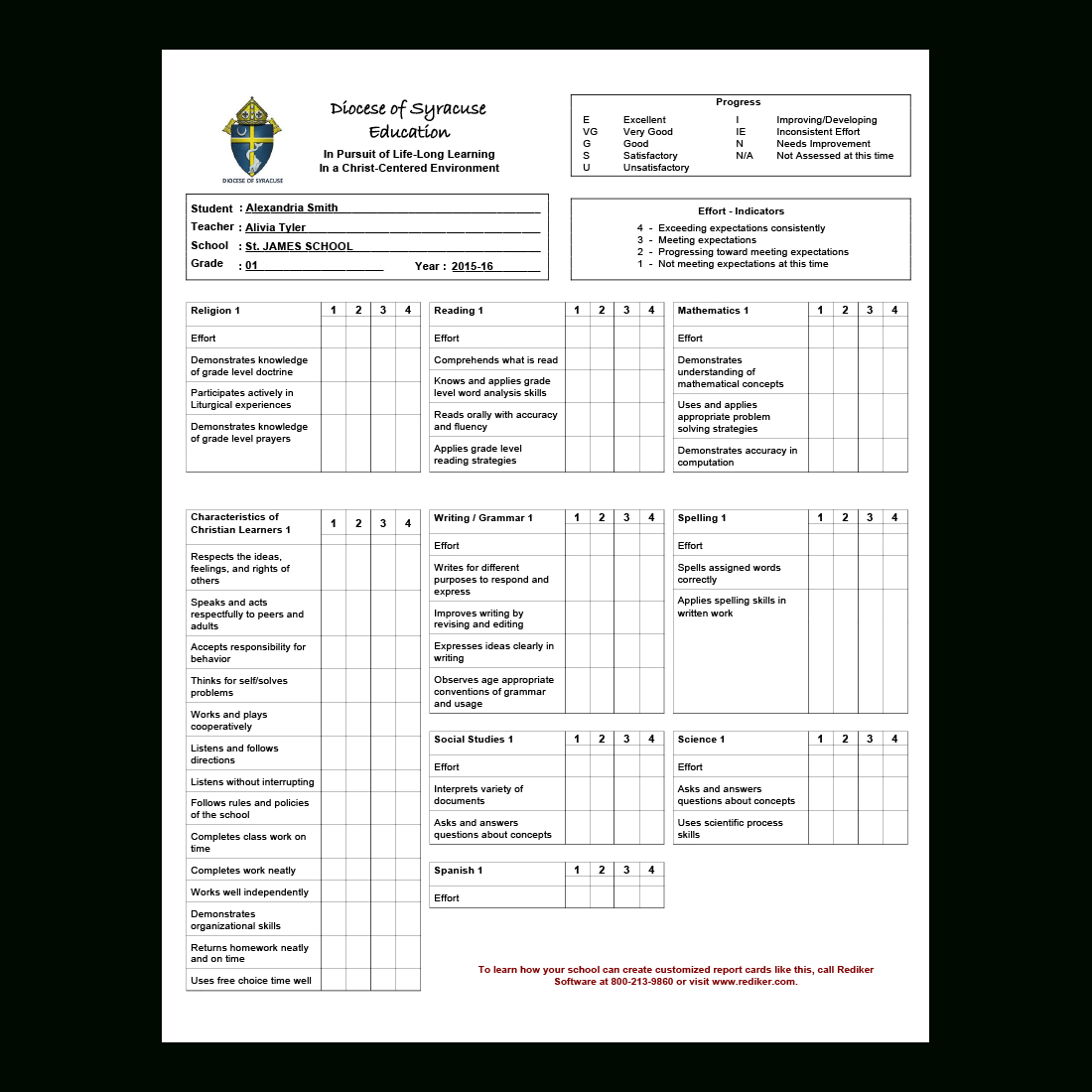 Report Card Software – Grade Management | Rediker Software Within Student Grade Report Template