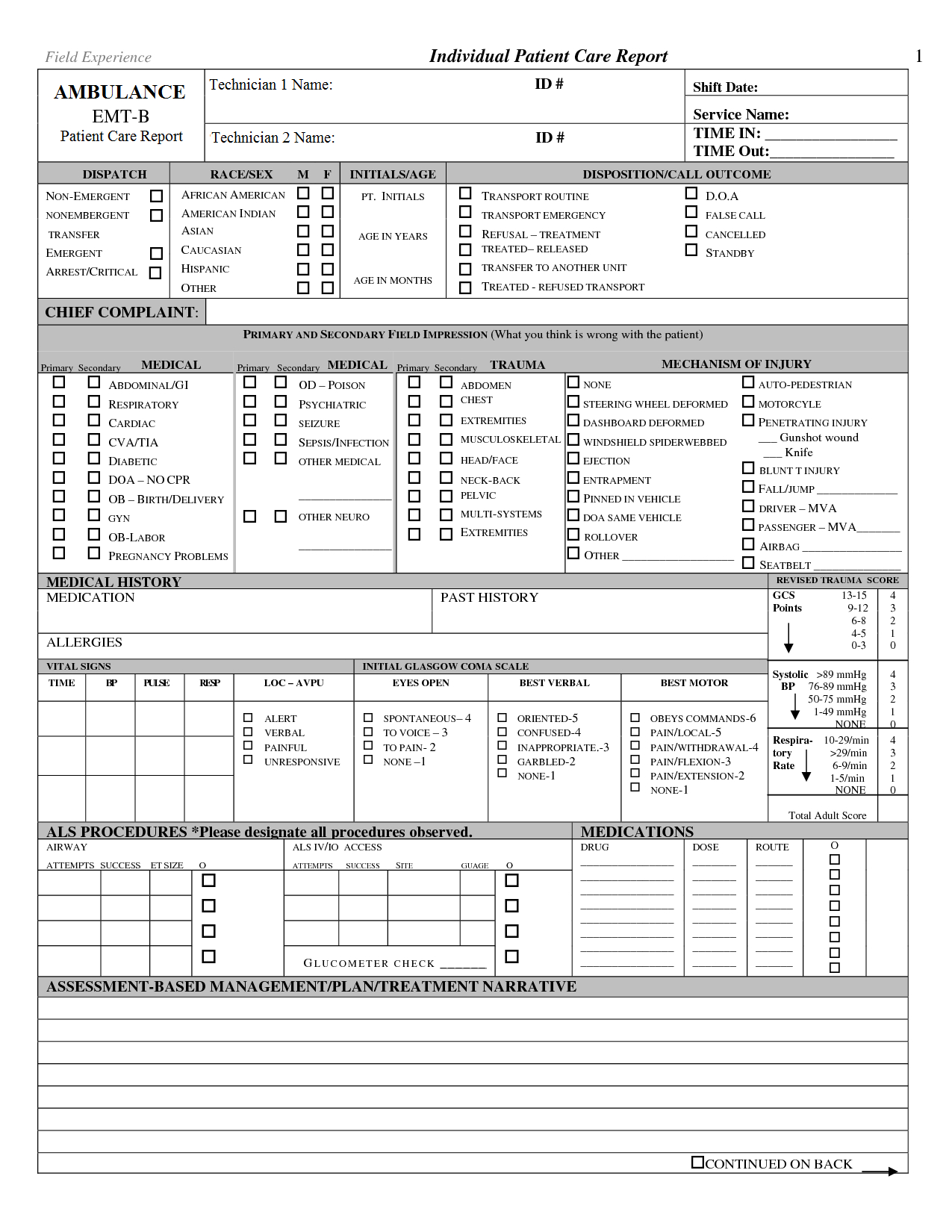 Report Examples Emt Patient E 500248 Prehospital Template For Patient Care Report Template