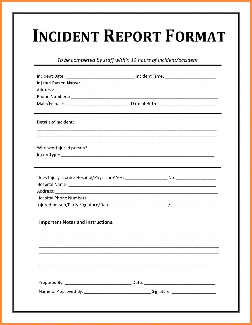 Report Examples Nursing Shift Sheet Fall Incident Example Rn With Nursing Handoff Report Template
