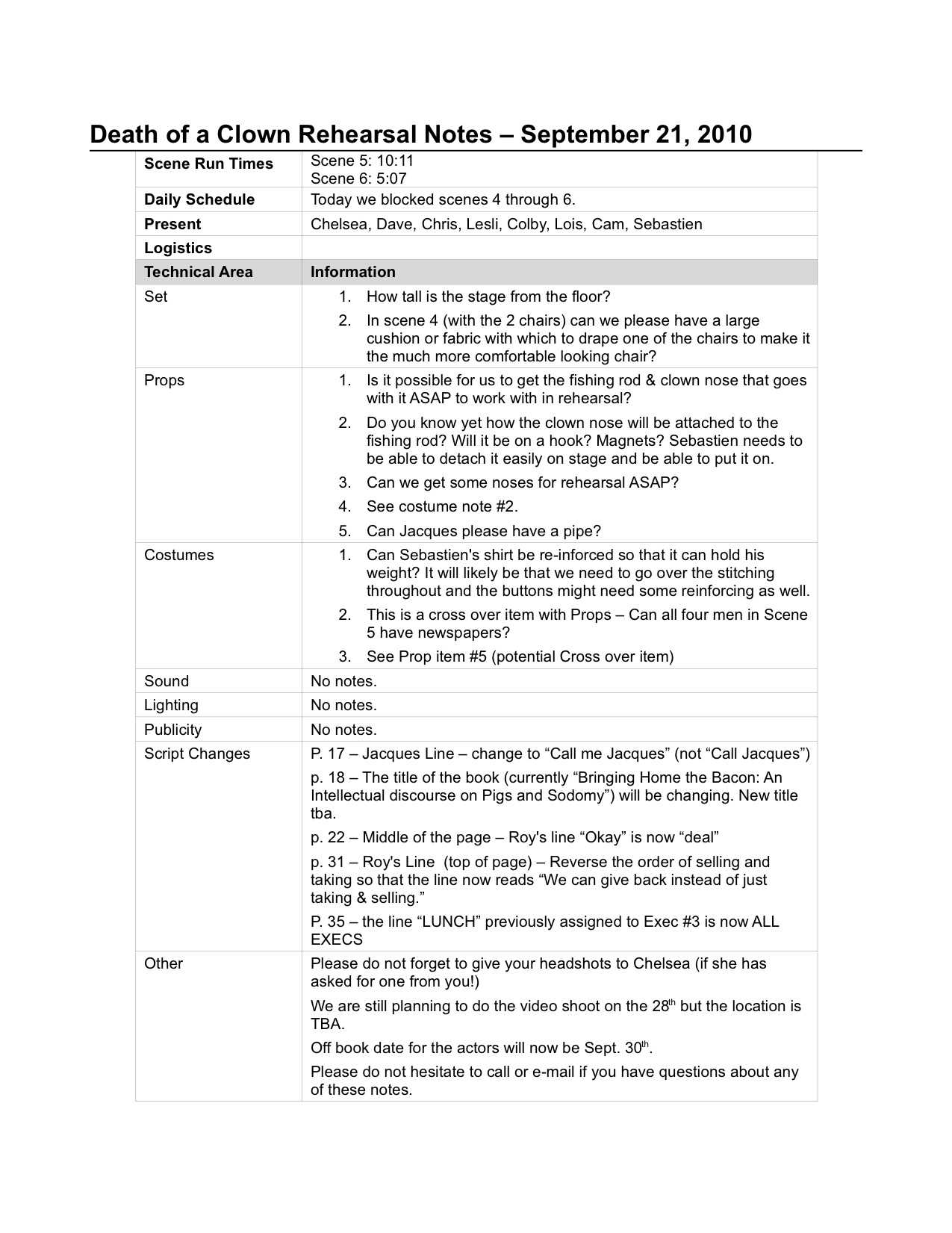 Report Examples Rehearsal Template Page 3 Stage Manager With Regard To Rehearsal Report Template