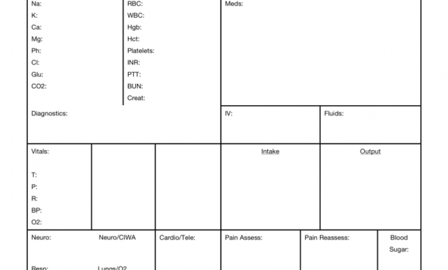 Report Sheet Template - Zohre.horizonconsulting.co with regard to Charge Nurse Report Sheet Template