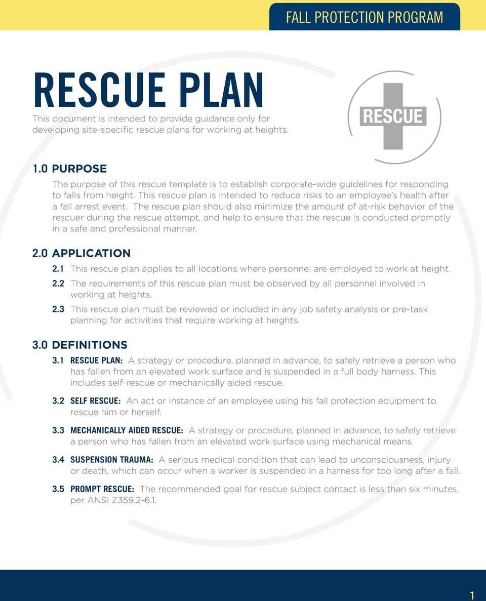 Rescue Plan Fall Protection Program – Pdf Free Download Regarding Fall Protection Certification Template
