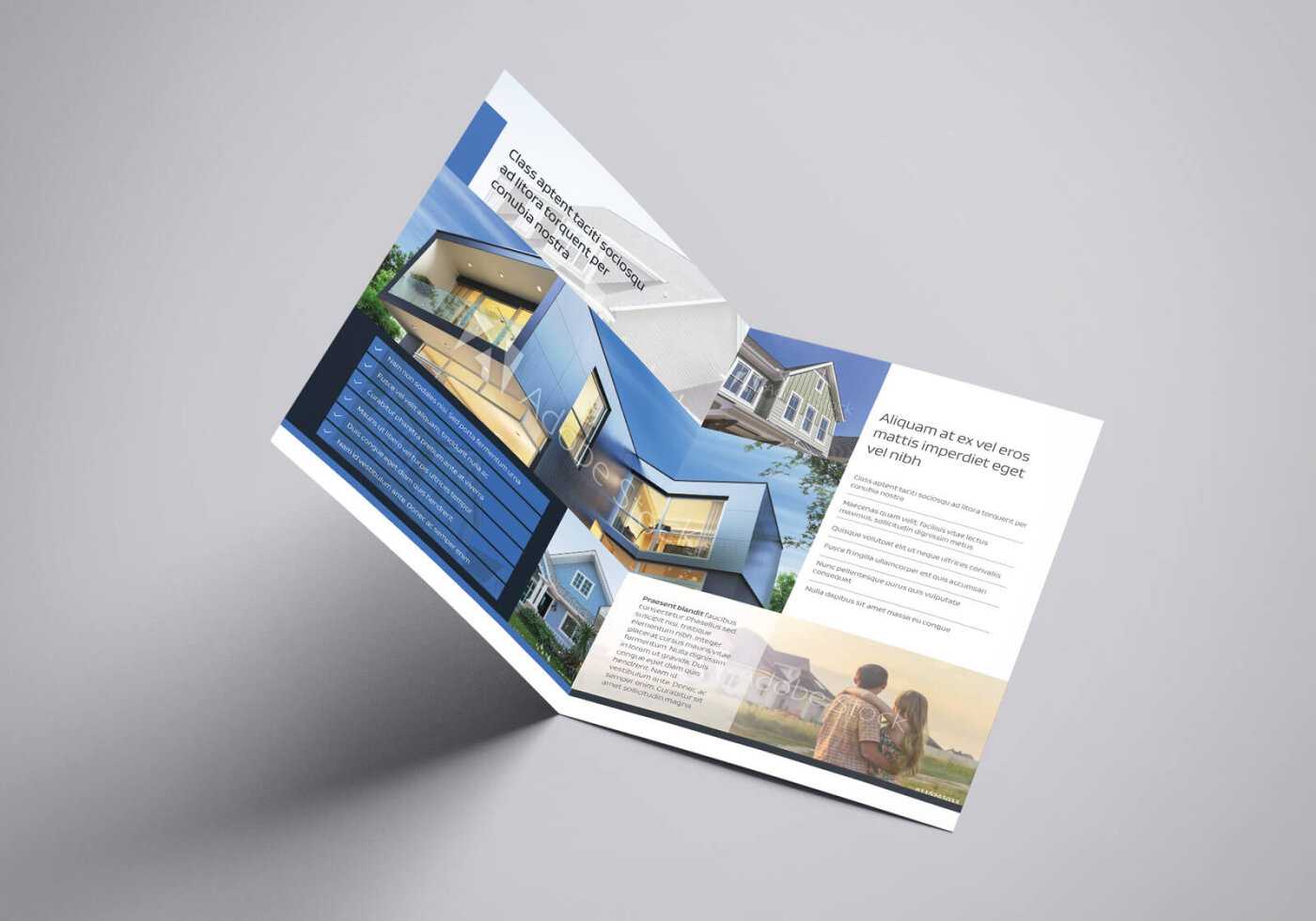 Residential Real Estate Half Fold Brochure Template Regarding Half Page Brochure Template