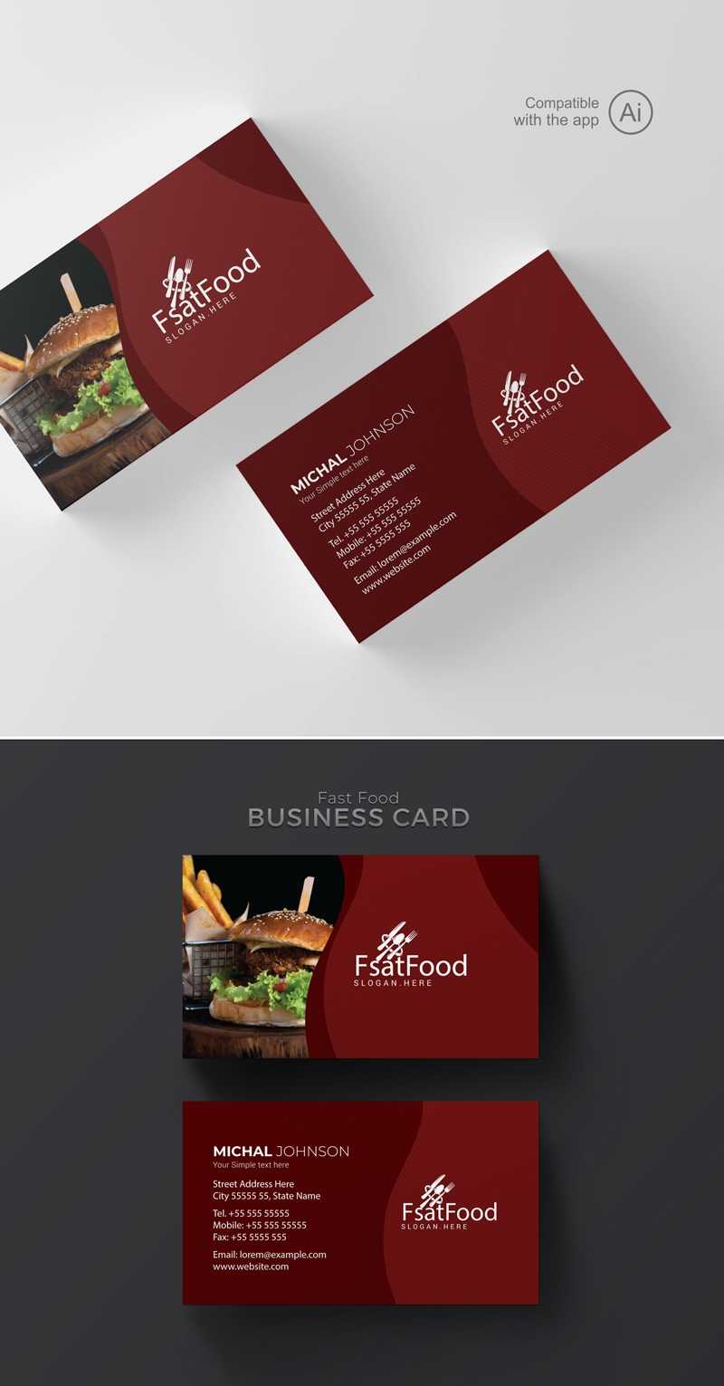 Restaurant Business Cards Templates Free – Zohre Pertaining To Food Business Cards Templates Free