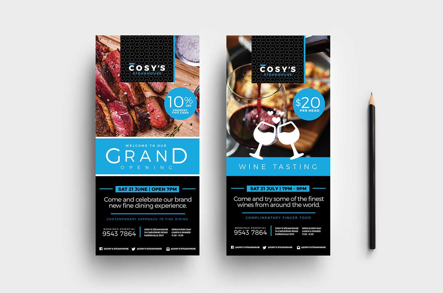 Restaurant Dl Card Template In Psd, Ai & Vector – Brandpacks Intended For Dl Card Template