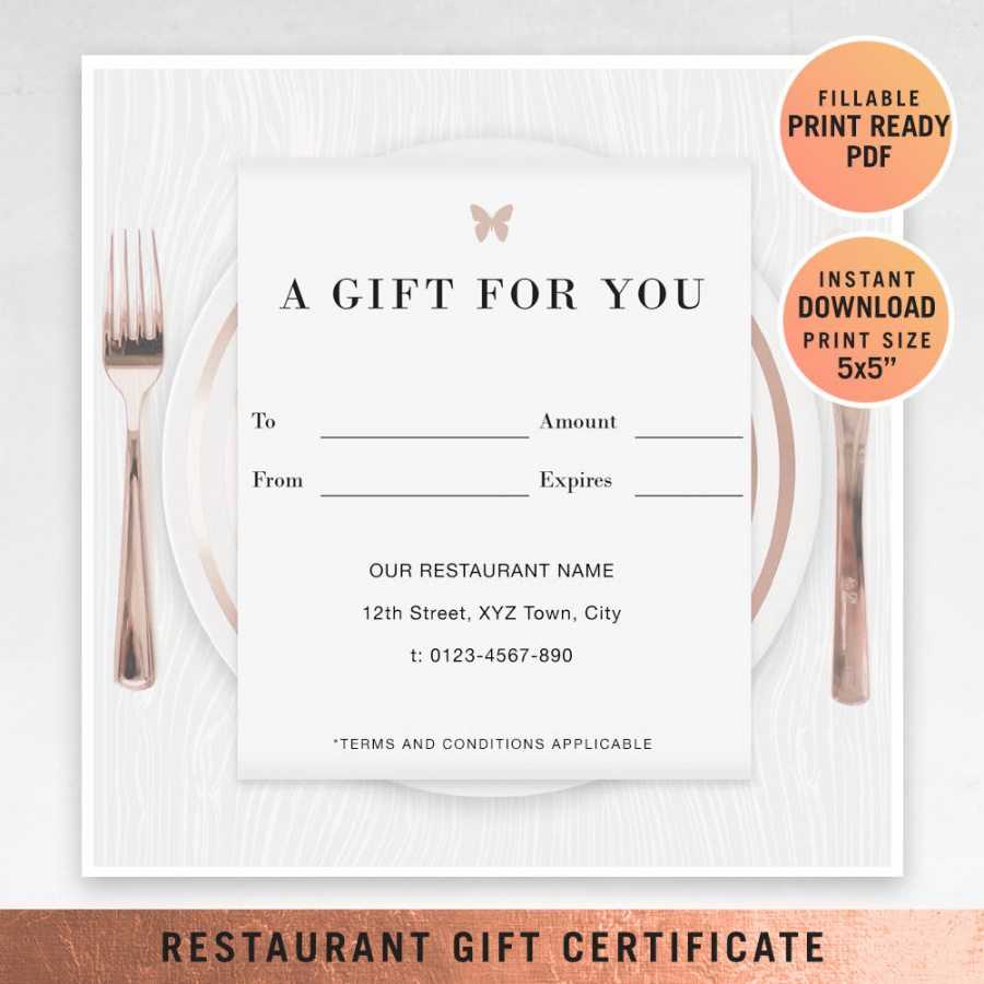 Restaurant Gift Certificate Template Throughout Restaurant Gift Certificate Template