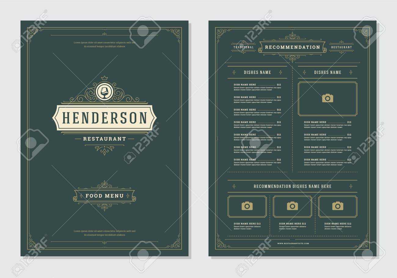 Restaurant Menu Design And Vector Brochure Template. Wine Glass.. With Regard To Wine Brochure Template