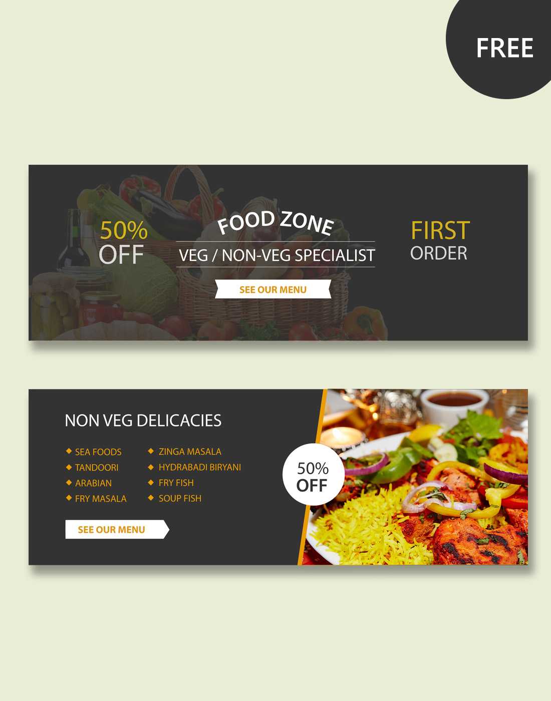 Restaurant Psd Banner Templates Within Food Banner Template