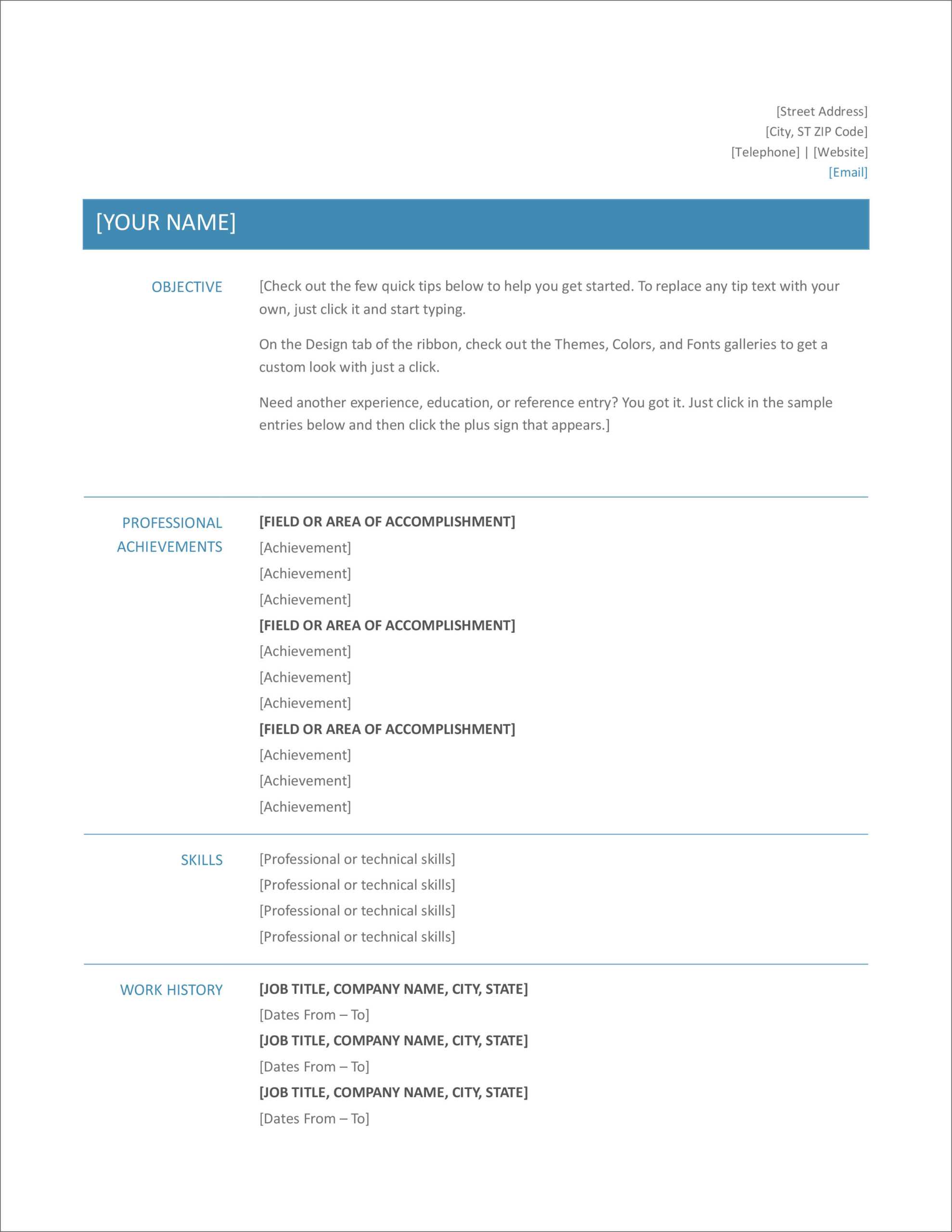 Resume Format Download In Ms Word 2013 – Zohre Within Resume Templates Word 2013