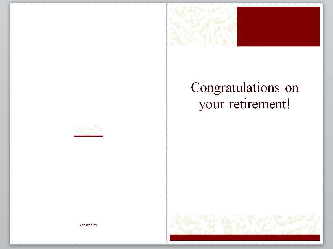 Retirement Card Template | Retirement Cards Within Retirement Card Template