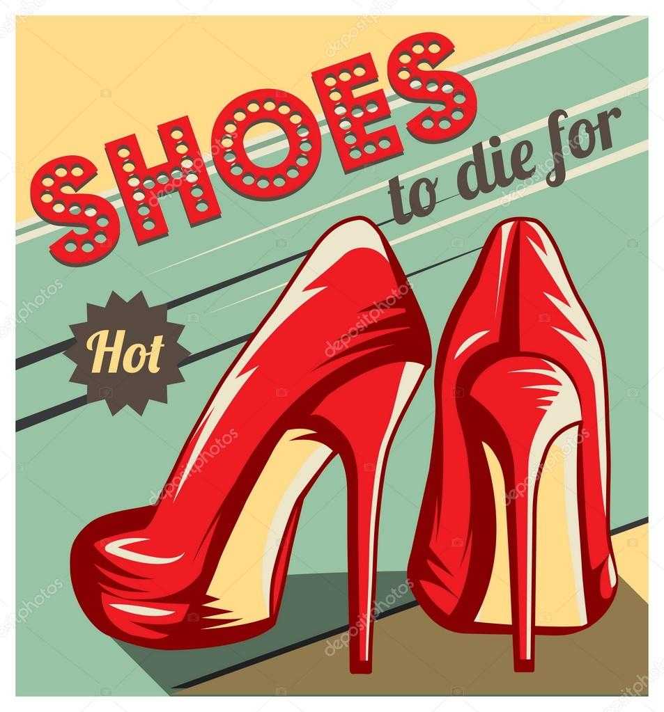 Retro Shoes Advertising Template — Stock Vector © Medeja Regarding High Heel Shoe Template For Card