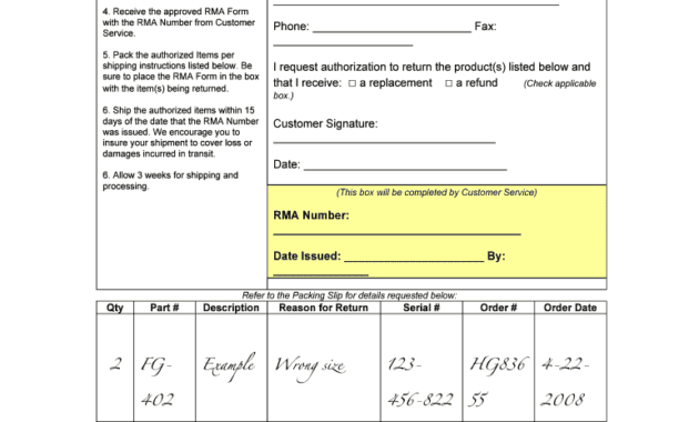 Rma Form Template - Fill Online, Printable, Fillable, Blank with Rma Report Template