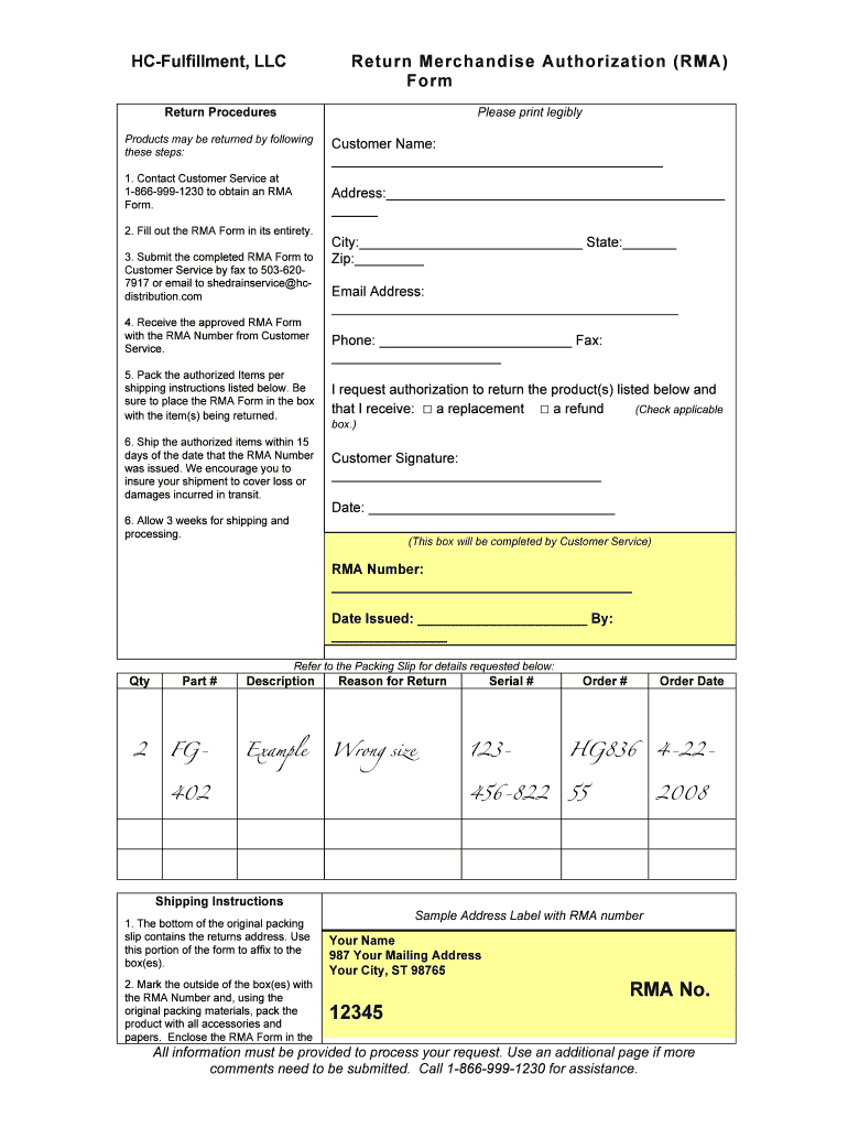 Rma Form Template - Fill Online, Printable, Fillable, Blank With Rma Report Template