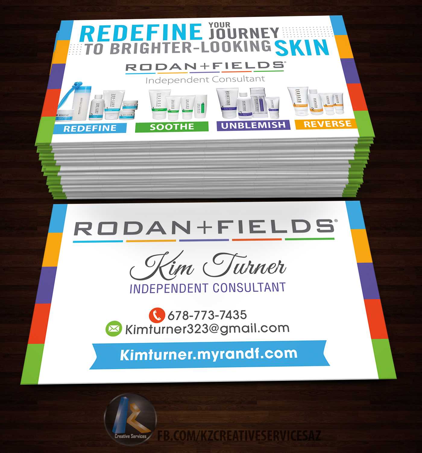 Rodan & Fields Business Cards Style 1 From Kz Creative Services With Rodan And Fields Business Card Template