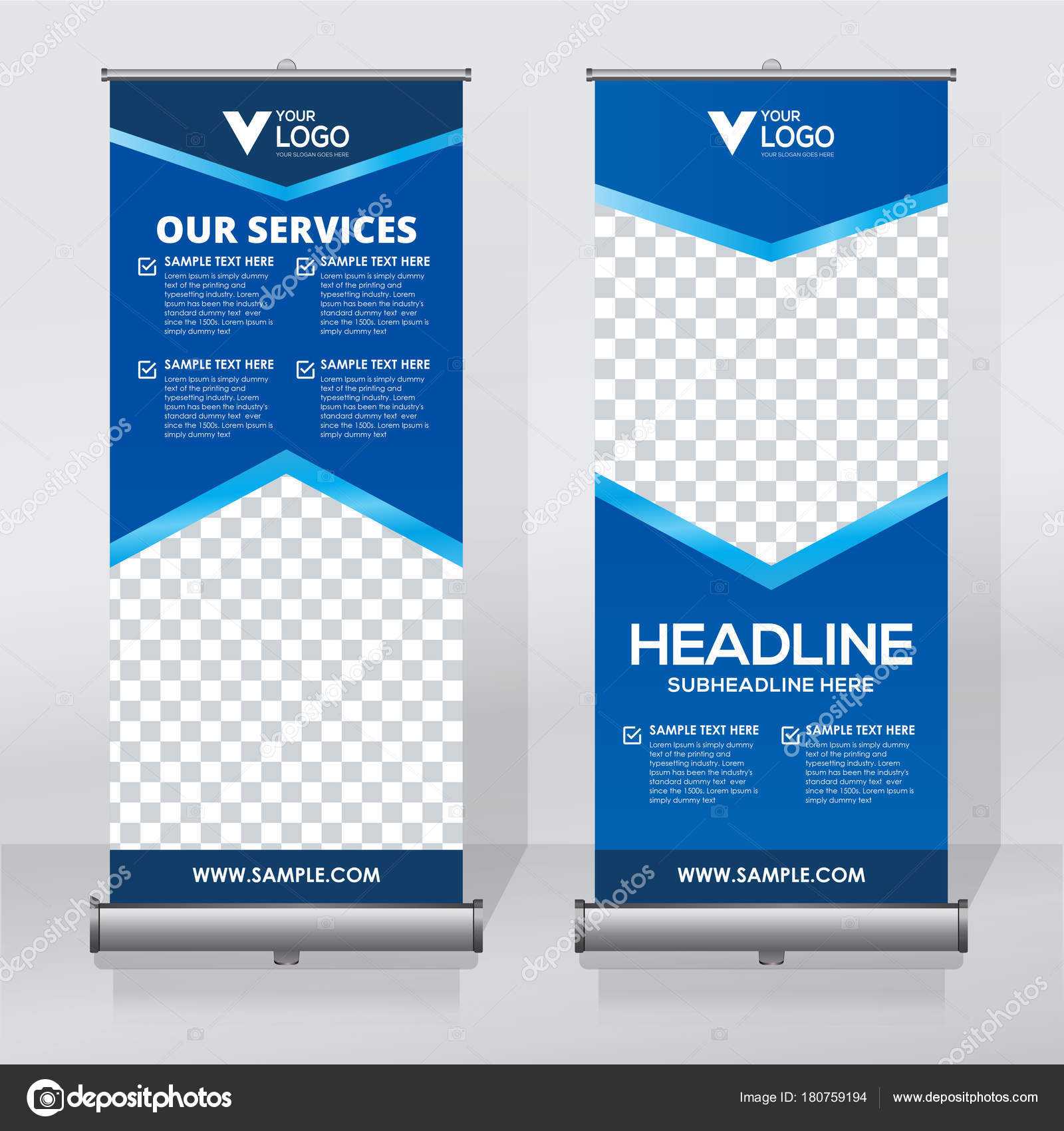 Roll Banner Design Template Vertical Abstract Background Regarding Retractable Banner Design Templates