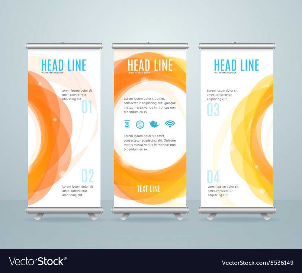 Roll Up Banner Stand Design Template With Pop Up Banner Design Template