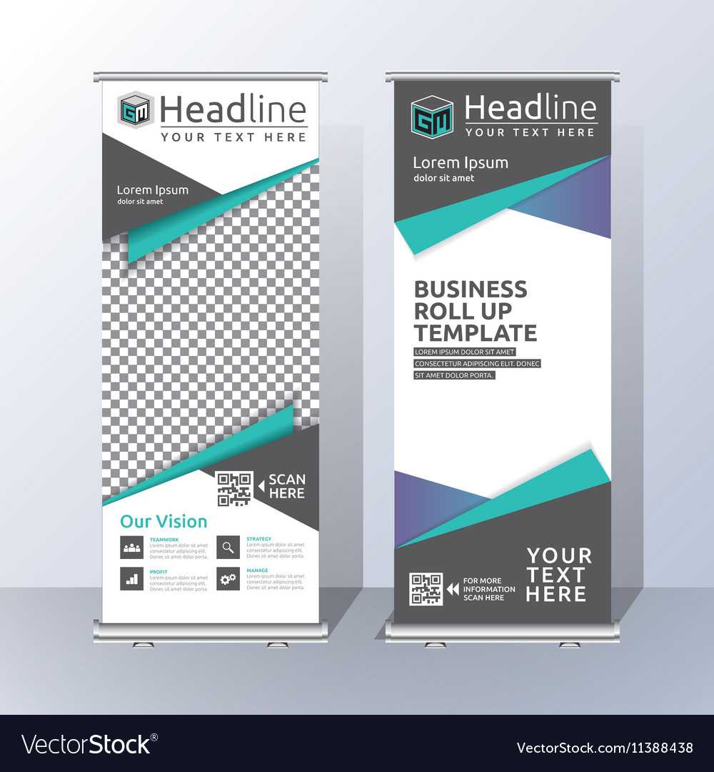 Roll Up Banner Template Design For Pop Up Banner Design Template