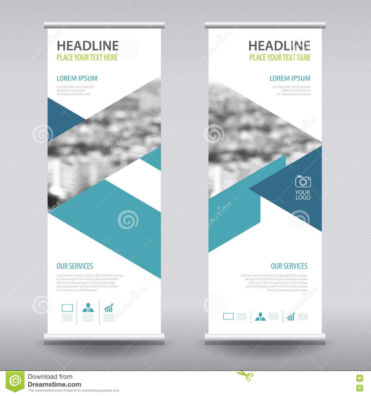 Roll Up Business Brochure Flyer Banner Design Vertical Regarding Retractable Banner Design Templates