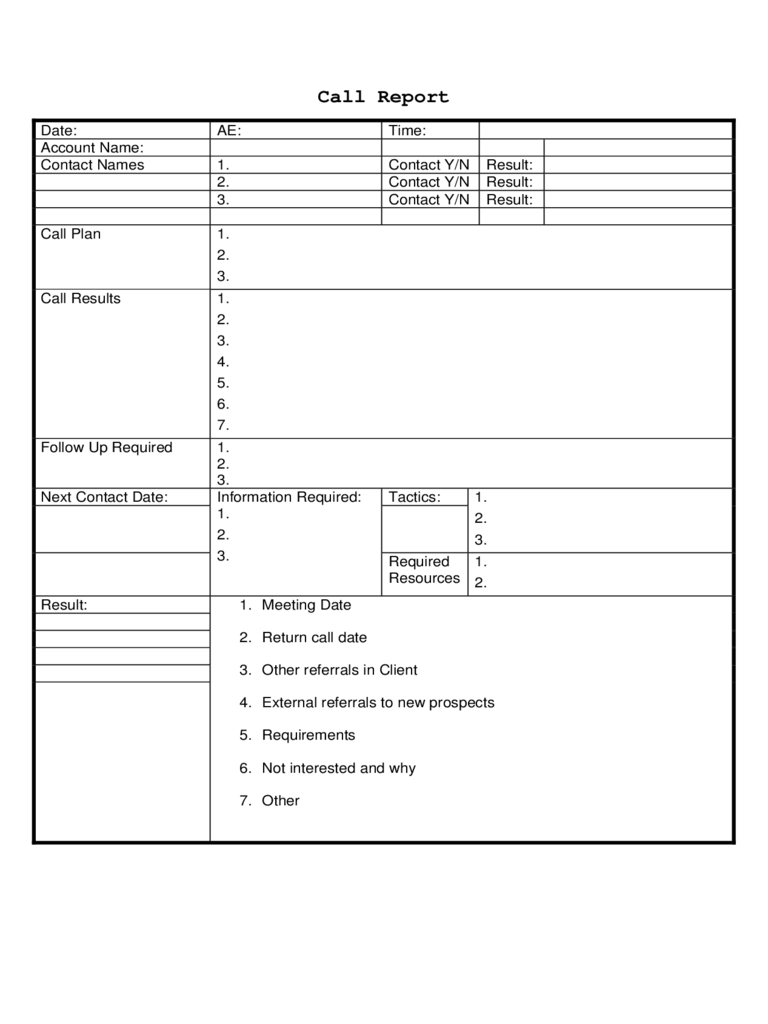 Sales Call Report Template – 3 Free Templates In Pdf, Word Intended For Sales Call Report Template