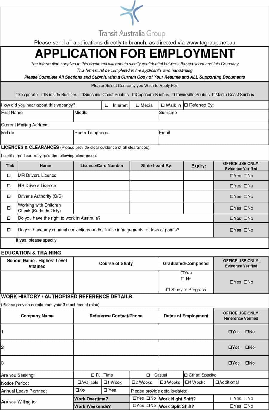 Sample Applications For Jobs – Bolan.horizonconsulting.co Pertaining To Employment Application Template Microsoft Word