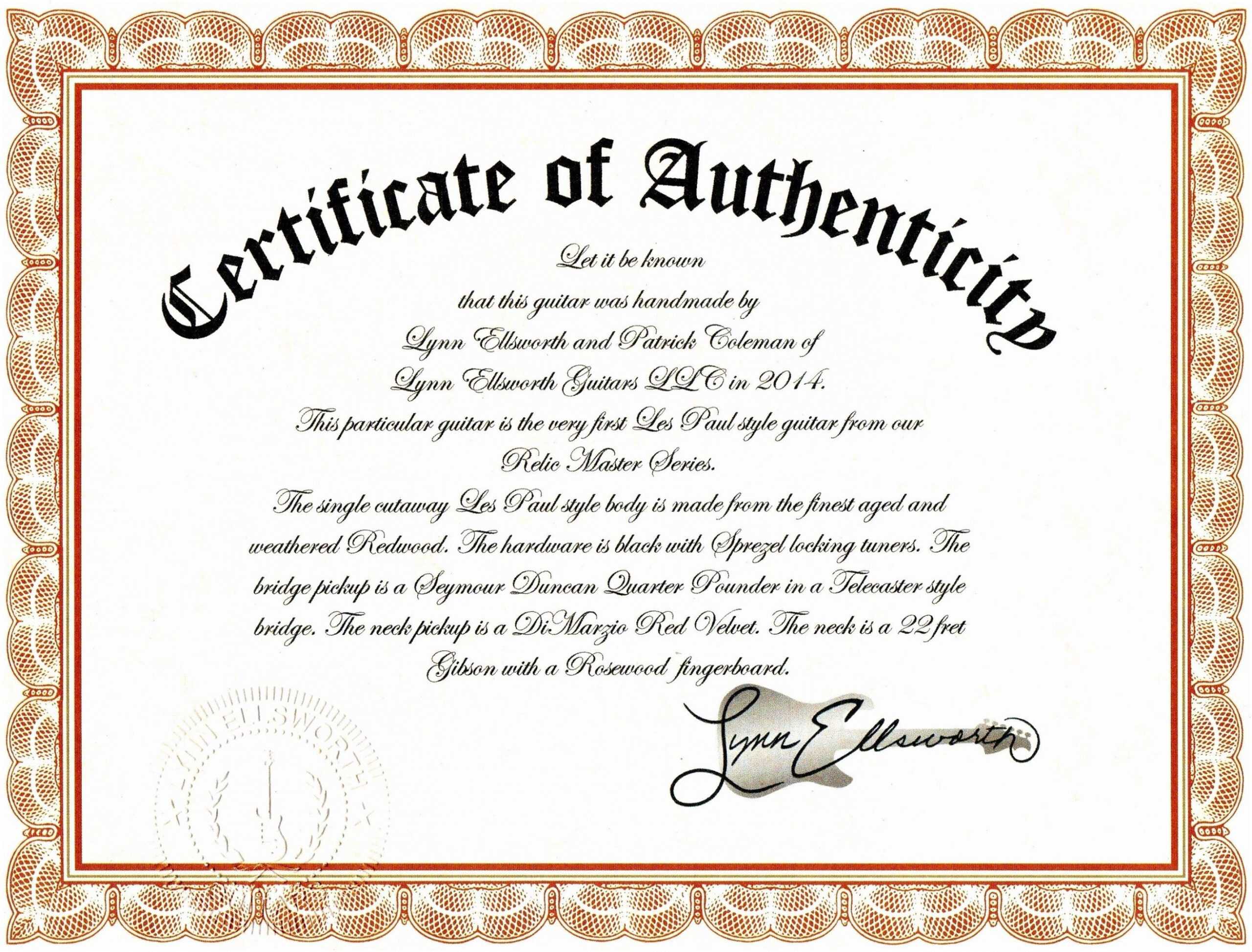 Sample Certificate Of Authenticity Photography Best Of Intended For Certificate Of Authenticity Photography Template