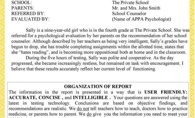 Sample Psychoeducational Report - Pdf Free Download inside Psychoeducational Report Template