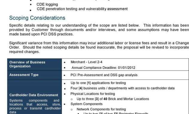 Sample Statement Of Work - Pdf Free Download regarding Pci Dss Gap Analysis Report Template