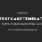 Sample Test Case Template With Test Case Examples [Download] Regarding Test Summary Report Excel Template