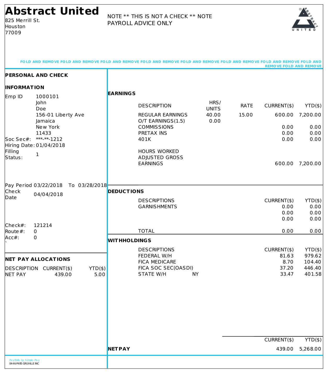 Samples Of Pay Stubs – Zohre.horizonconsulting.co Regarding Blank Pay Stub Template Word