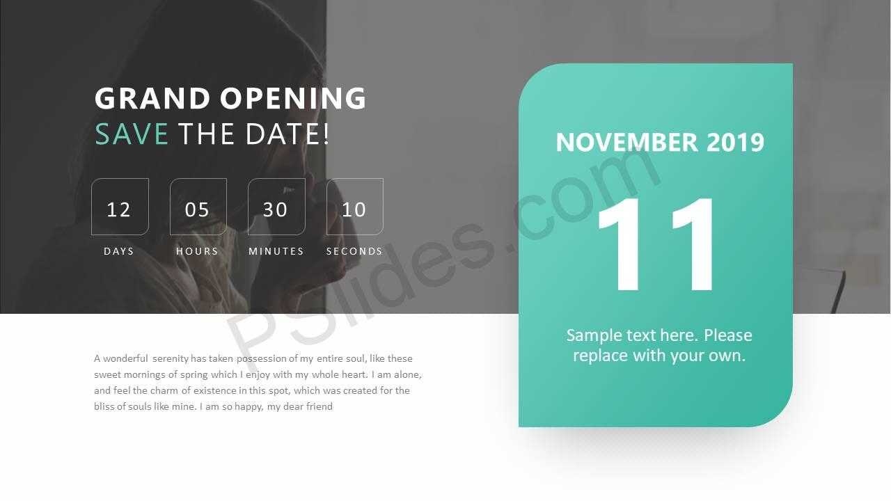 Save The Date Ppt Slide - Pslides With Save The Date Powerpoint Template