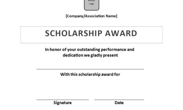 Scholarship Certificate Award | Templates At pertaining to Scholarship Certificate Template