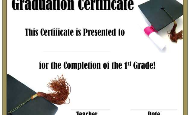 School Graduation Certificates | Customize Online With Or pertaining to 5Th Grade Graduation Certificate Template