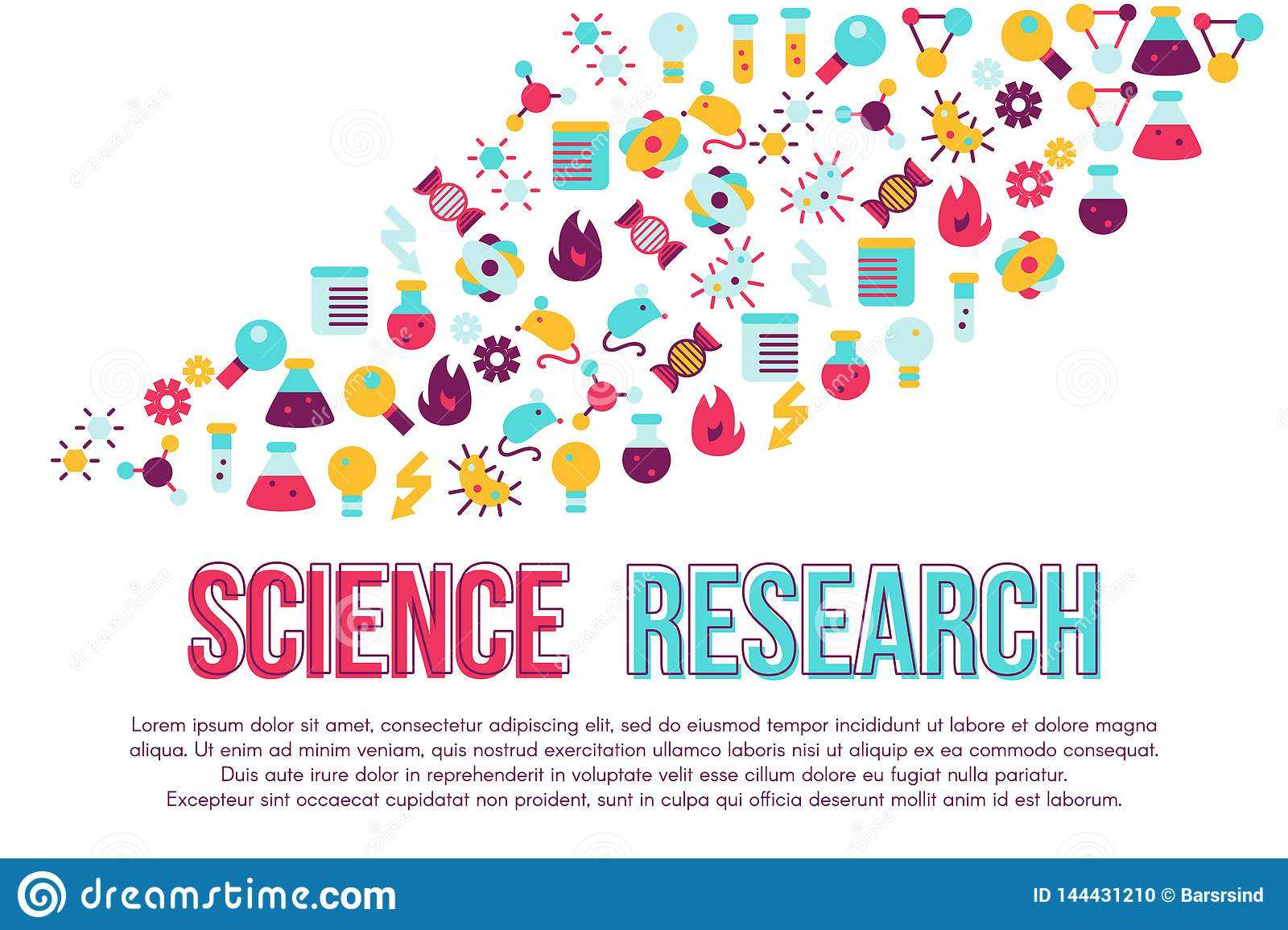 Science Fair Word Concept Banner Design Stock Illustration Intended For Science Fair Banner Template