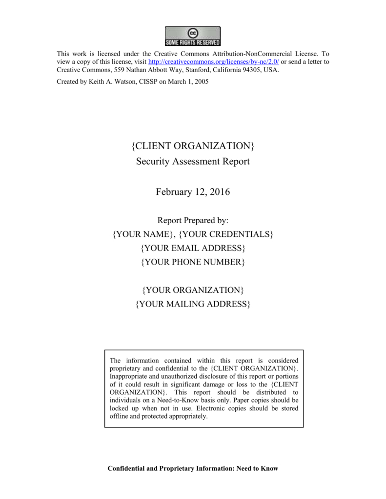 Security Assessment Report Template Regarding Threat Assessment Report Template