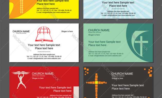 Set Christian Business Cards For The Church in Christian Business Cards Templates Free