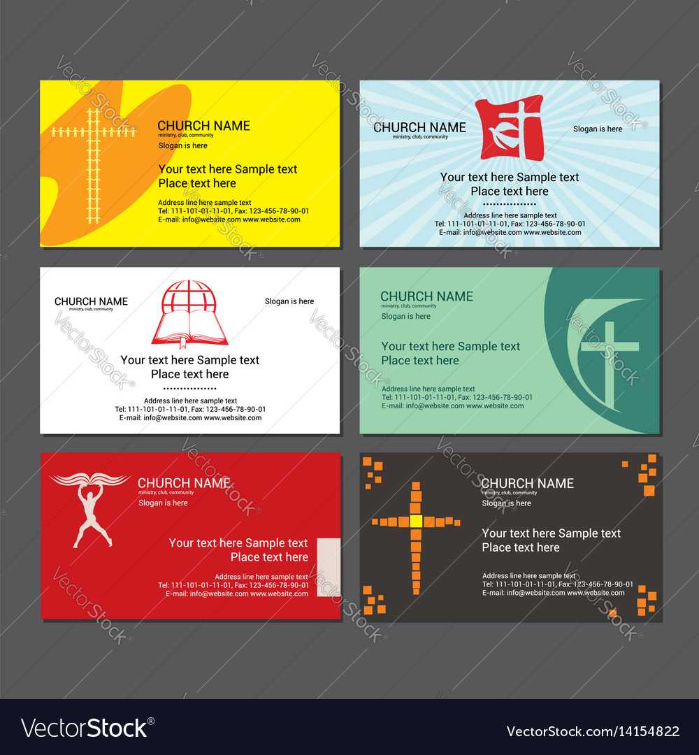 Set Christian Business Cards For The Church In Christian Business Cards Templates Free