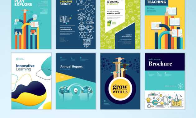 Set Of Brochure Design Templates Of Education for Brochure Design Templates For Education