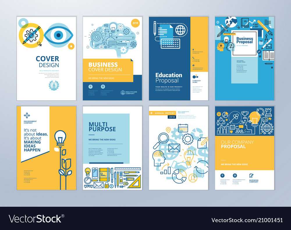 Set Of Brochure Design Templates Of Education With Brochure Design Templates For Education