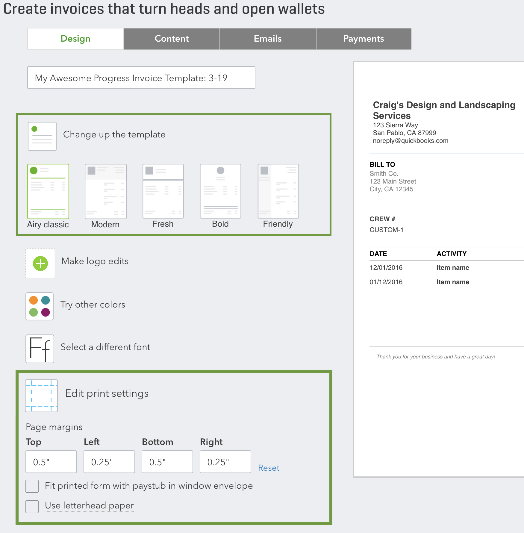 Set Up And Send Progress Invoices In Quickbooks On For Quick Book Reports Templates
