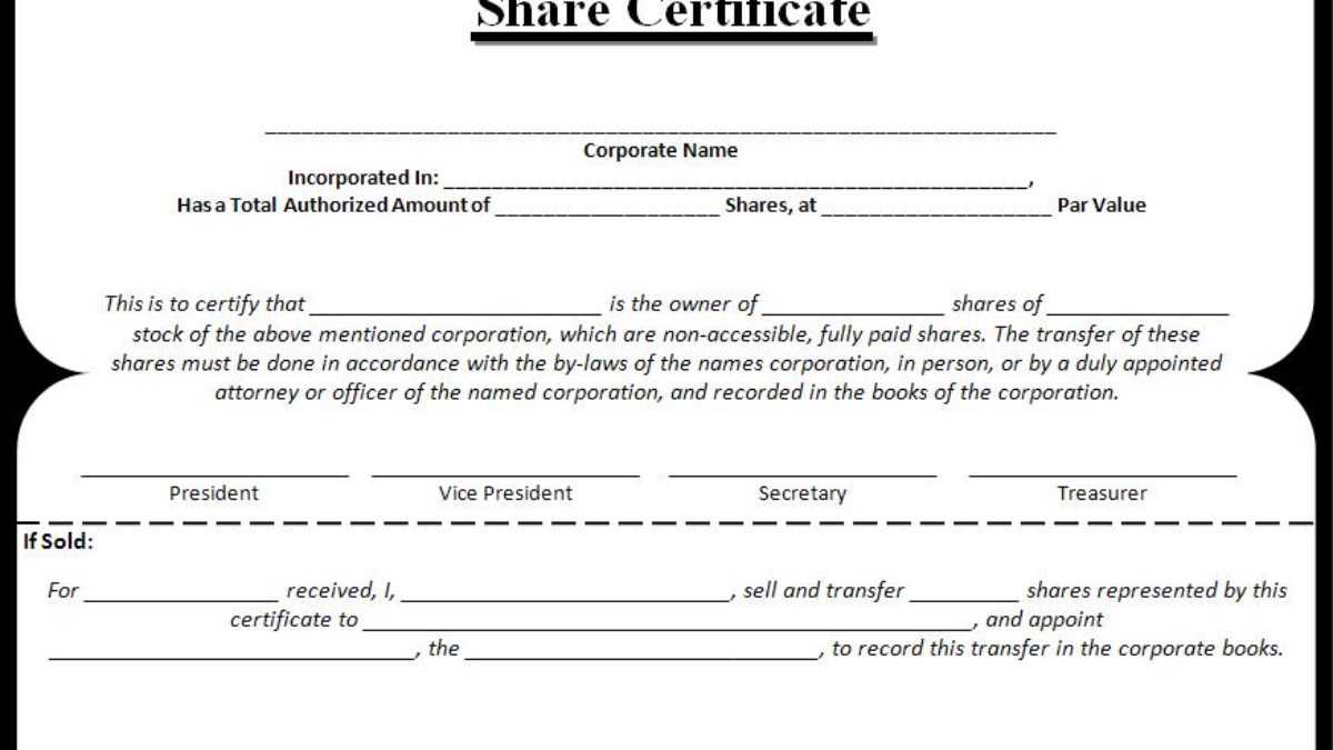 Share Certificate Templates | 3+ Free Printable Ms Word Formats For Template Of Share Certificate