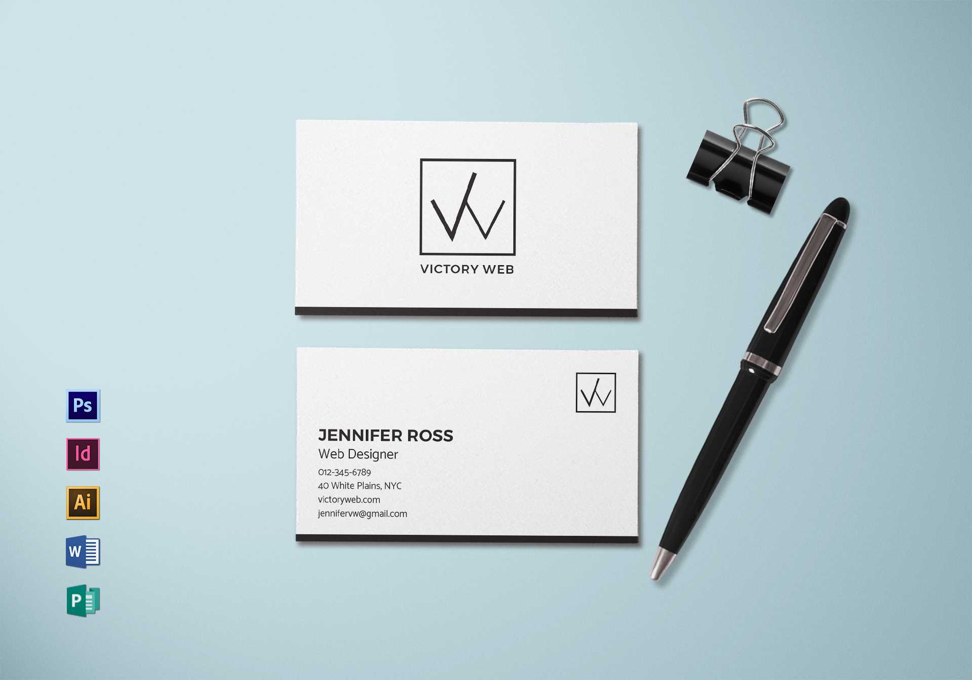 Simple Business Card Template – Zohre.horizonconsulting.co Within Plain Business Card Template Word