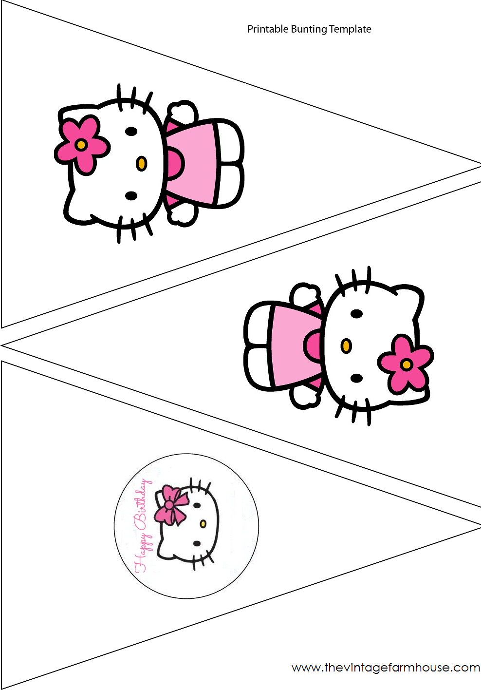 Simple Cute Hello Kitty Free Printable Kit. – Oh My Fiesta Throughout Hello Kitty Banner Template